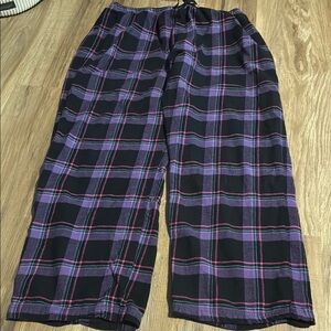 Purple and Black Plaid Pants